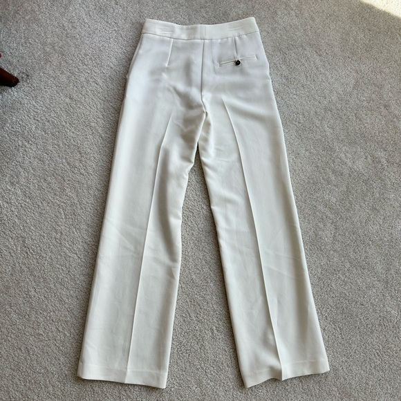Mango Cream High-Waist Trousers - Picture 5 of 5